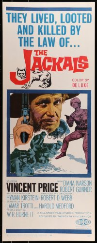 9c736 JACKALS insert 1967 Vincent Price plundering in South Africa with ruthless companions!