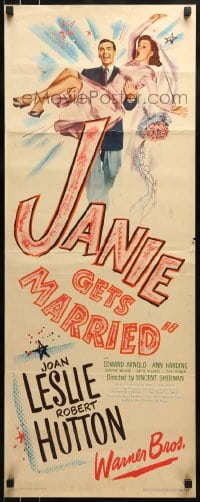 9c737 JANIE GETS MARRIED insert 1946 sexy Joan Leslie, Robert Hutton, Edward Arnold!