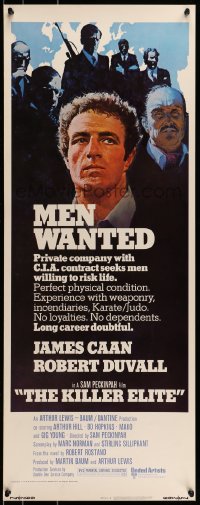 9c747 KILLER ELITE insert 1975 art of James Caan & Robert Duvall, directed by Sam Peckinpah!