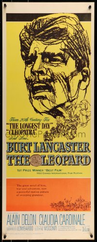 9c768 LEOPARD insert 1963 Luchino Visconti's Il Gattopardo, cool art of Burt Lancaster!