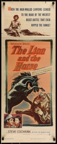 9c774 LION & THE HORSE insert 1952 images of Steve Cochran & Wildfire in the title role!