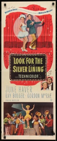 9c781 LOOK FOR THE SILVER LINING insert 1949 art of June Haver & Ray Bolger dancing, Gordon MacRae