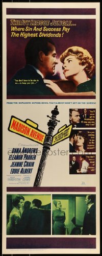 9c795 MADISON AVENUE insert 1961 Dana Andrews wants Eleanor Parker to be nice to him!