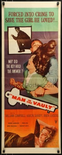 9c801 MAN IN THE VAULT insert 1956 directed by Andrew V. McLaglen, sexy two-timing Anita Ekberg!