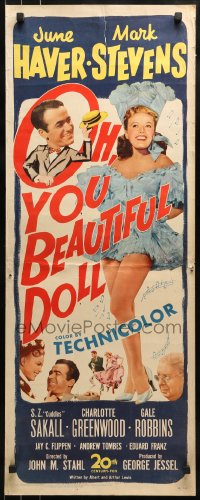 9c836 OH YOU BEAUTIFUL DOLL insert 1949 sexy June Haver, Mark Stevens, Gale Robbins!