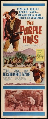 9c870 PURPLE HILLS insert 1961 cowboy Gene Nelson in Arizona, Joanna Barnes, Kent Taylor!