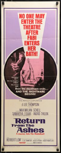 9c880 RETURN FROM THE ASHES insert 1965 Samantha Eggar, the daydream ends & the nightmare begins!