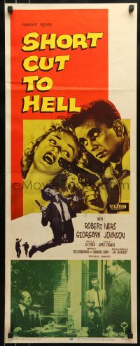 9c904 SHORT CUT TO HELL insert 1957 directed by James Cagney, from Graham Greene's novel!
