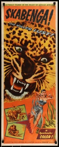 9c908 SKABENGA insert 1955 African jungle thriller, wild raw adventure, the killer lust!
