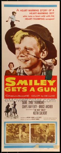 9c910 SMILEY GETS A GUN insert 1959 heart-warming Aussie boy is the new Smiley, with Chips Rafferty!