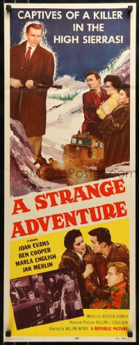 9c921 STRANGE ADVENTURE insert 1956 they're captives of a ruthless killer in the High Sierras!