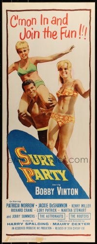 9c931 SURF PARTY insert 1964 when Beach Boys meet Surf Sweeties, it's a real swingin' splash of fun!