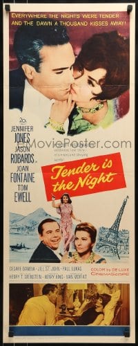 9c942 TENDER IS THE NIGHT insert 1961 romantic close up of Jennifer Jones & Jason Robards Jr.!
