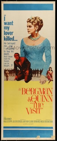 9c970 VISIT insert 1964 close-ups of Ingrid Bergman & Anthony Quinn!