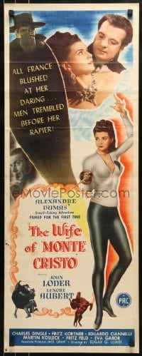 9c980 WIFE OF MONTE CRISTO insert 1946 Edgar Ulmer directed, Lenore Aubert conquers with her sword!