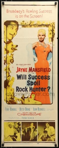 9c982 WILL SUCCESS SPOIL ROCK HUNTER insert 1957 super sexy full-length Jayne Mansfield!