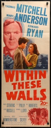 9c985 WITHIN THESE WALLS insert 1945 Thomas Mitchell, Mary Anderson, Eddie Ryan, prison escape!