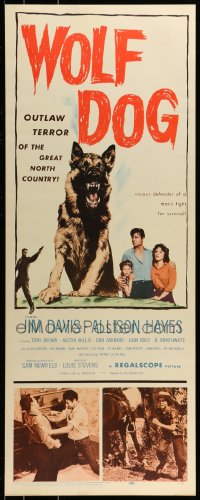 9c987 WOLF DOG insert 1958 Allison Hayes, Prince the German Shepherd dog!