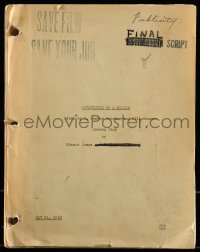 9d007 ADVENTURES OF A ROOKIE revised estimating script May 21, 1943, screenplay by Edward James
