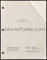 9d053 BROADWAY BRAWLER revised production rewrite script Dec 19, 1996 Bruce Willis pulled the plug!