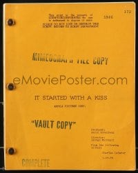 9d163 IT STARTED WITH A KISS revised draft script January 27, 1959, screenplay by Charles Lederer!