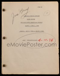 9d164 JACK BENNY PROGRAM TV script June 4, 1953 an episode with guests George Burns & Gracie Allen!