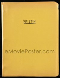 9d174 KRISTIN script 1970s unproduced screenplay by Ernest Pascal from Sigrid Undset novel!