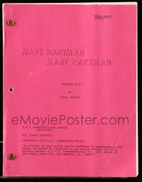 9d205 MARY HARTMAN, MARY HARTMAN TV final draft script March 4, 1977, episode #264 screenplay!
