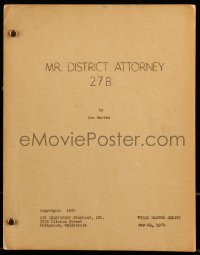 9d218 MR. DISTRICT ATTORNEY TV revised final master draft script May 20, 1954, screenplay by Don Martin!