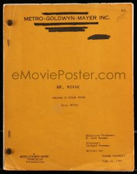 9d219 MR. NOVAK TV script June 12, 1964, screenplay by Joseph Calvelli, Visions of Sugar Plums!