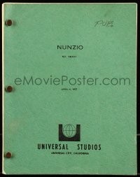 9d231 NUNZIO first draft script April 4, 1977, screenplay by James Andronica!