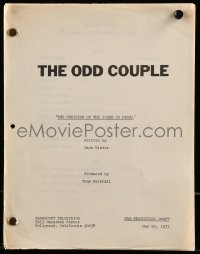 9d232 ODD COUPLE TV pre-production draft script May 29, 1973, screenplay by Jack Winter!