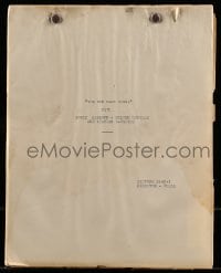 9d235 OLD DARK HOUSE script 1932 screenplay by Benn W. Levy, directed by James Whale, Universal horror!