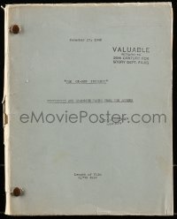 9d240 OX-BOW INCIDENT continuity & dialogue script November 17, 1942, screenplay by Lamar Trotti!