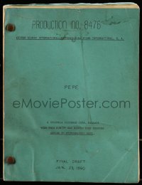9d243 PEPE revised final draft script January 29, 1960, screenplay by Dorothy Kingsley
