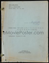 9d244 PETER GUNN TV revised draft script December 22, 1960, revision pages only, A Penny Saved