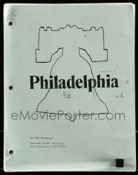 9d246 PHILADELPHIA revised draft script October 15, 1992, screenplay by Ron Nyswaner!