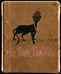 9d247 PINK PANTHER revised final draft script September 26, 1962, by Maurice Richlin & Blake Edwards!