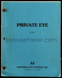 9d254 PRIVATE EYE TV script 1987 screenplay by Anthony Yerkovich!