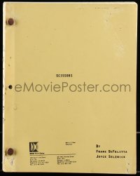 9d288 SCISSORS script 1991 screenplay by Frank De Felitta & Joyce Selznick!