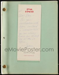 9d317 STRAIGHT TALK shooting script July 11, 1991 screenplay by Bolotin & Resnick, signed by Perri!