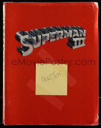 9d326 SUPERMAN II shooting script March 21, 1977, Mario Puzo, Newman & Benton, elements of 3rd film!