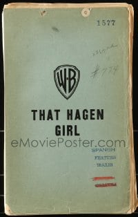 9d337 THAT HAGEN GIRL superimposed version script 1947 translated into Spanish!