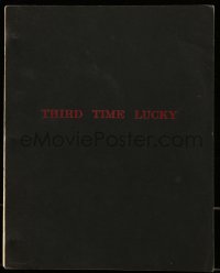 9d338 THIRD TIME LUCKY first draft script November 1976, unproduced screenplay by Stanley Mann!