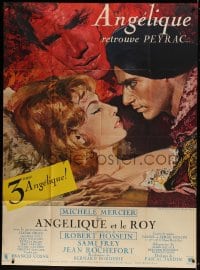 9f622 ANGELIQUE & THE KING French 1p 1965 Yves Thos art of sexy Michele Mercier & Robert Hossein!