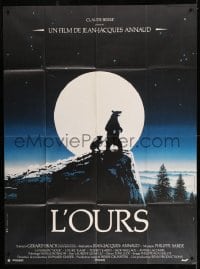 9f638 BEAR French 1p 1989 Jean-Jacques Annaud's L'Ours, from James Oliver Curwood novel!