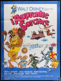 9f639 BEDKNOBS & BROOMSTICKS French 1p R1980s Walt Disney, great different cartoon montage!