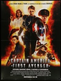 9f673 CAPTAIN AMERICA: THE FIRST AVENGER French 1p 2011 Chris Evans, Marvel Comics, cast montage!