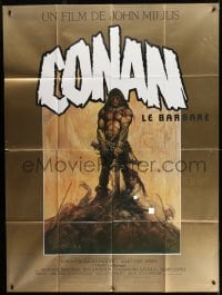 9f687 CONAN THE BARBARIAN French 1p 1982 classic Frank Frazetta art from his paperback book cover!