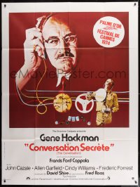 9f691 CONVERSATION French 1p 1974 art of Gene Hackman by D'Andrea, Francis Ford Coppola directed!